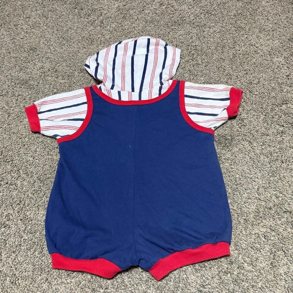 90's boys striped bubble romper